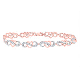 1 1/3CTW-DIA CN FASHION HEART BRACELET (7 INCH)